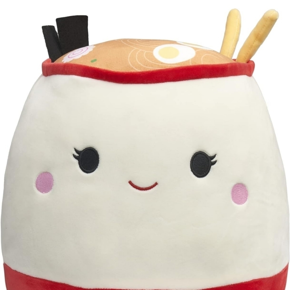 Cute Ramen Plush Toy Squishmallows Original 14-Inch Raisy Ramen - Large Ultrasof